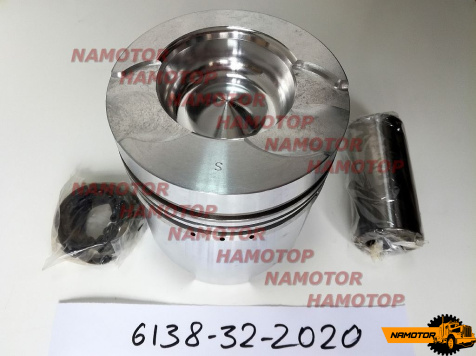 Поршень S6D110, 6D110. 6138-32-2020. 6138-32-2040. 6138-32-2320. (fire box=62мм). ALFIN- 